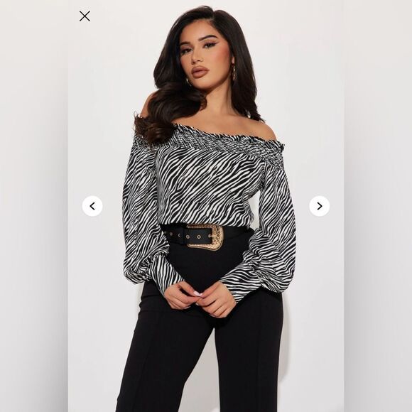 NWT - Fashion Nova Shiloh Printed Jumpsuit - Black/White - Size 2X - Picture 2 of 7